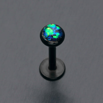 Detail View 1 of Colorline Opal Glitter Shower Dome Steel Labret-Black